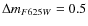 $\Delta m_{F625W}=0.5$
