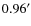 $0.96^\prime$