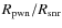 $R_{\rm pwn}/R_{\rm snr}$