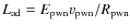 $L_{\rm ad}=E_{\rm pwn}v_{\rm
pwn}/R_{\rm pwn}$