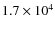 $1.7 \times 10^{4}$
