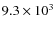 $9.3\times 10^3$