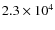 $2.3\times 10^4 $