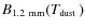 $B_{\rm 1.2~mm}(\mbox{$T_{\mbox{\tiny dust}}$ })$
