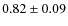 $ 0.82 \pm 0.09 $