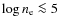 $\log n_{\rm e} \la 5$