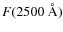 $F(2500~ {\rm\AA})$