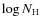 $\log N_{\rm H}$