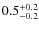 $ 0.5_{\rm -0.2}^{+0.2}$