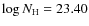 $\log N_{\rm H} = 23.40$