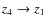 $z_{4}\rightarrow z_{1}$