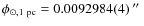 $\phi_{\odot{\rm ,1~pc}} = \unit[0.0092984(4)]{\hbox{$^{\prime\prime}$ }}$