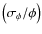 ${\left( \sigma_{\phi} / \phi \right)}$
