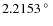 $\unit[2.2153]{\hbox{$^\circ$ }}$