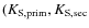$(K_{\rm S, prim},K_{\rm S, sec}$