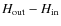 $H_{\rm out}-H_{\rm in}$
