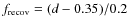 $f_{\rm recov}=(d-0.35)/0.2$