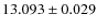 $13.093\pm0.029$