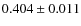 $0.404\pm0.011$
