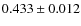 $0.433\pm0.012$