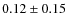 $0.12\pm0.15$