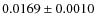 $0.0169\pm0.0010$