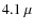 $4.1~\mu$