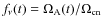 $f_{\nu}(t)=\Omega_{\rm A}(t)/\Omega_{\rm cn}$