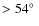 $> 54\hbox{$^\circ$ }$