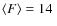 $\langle F \rangle=14~$