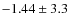 $-1.44 \pm 3.3$