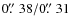 $0\hbox{$.\!\!^{\prime\prime}$ }38/0\hbox{$.\!\!^{\prime\prime}$ }31$