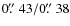$0\hbox{$.\!\!^{\prime\prime}$ }43/0\hbox{$.\!\!^{\prime\prime}$ }38$