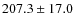 $207.3\pm17.0$