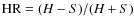 ${\rm HR} =(H - S)/(H + S)$