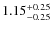 $\rm 1.15^{+0.25}_{-0.25}$