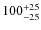$\rm 100^{+25}_{-25 }$