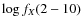 $\log f_X(2-10)$