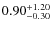 $\rm0.90^{+1.20 }_{ -0.30 }$