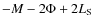$-M-2\Phi+2L_{\rm S}$