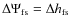 $\Delta \Psi _{\rm fs}=\Delta h_{\rm fs}$
