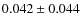 $0.042 \pm 0.044$