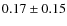 $0.17 \pm 0.15$