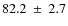 $82.2~\pm~2.7$