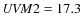 ${\it UVM}2 = 17.3$