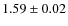 $1.59\pm0.02$