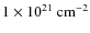 $1\times 10^{21}~\rm cm^{-2}$