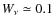 $ W_\nu \simeq 0.1 $