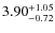 $\rm {3.90}_{-0.72}^{+1.05}$
