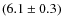$(6.1\pm0.3)$